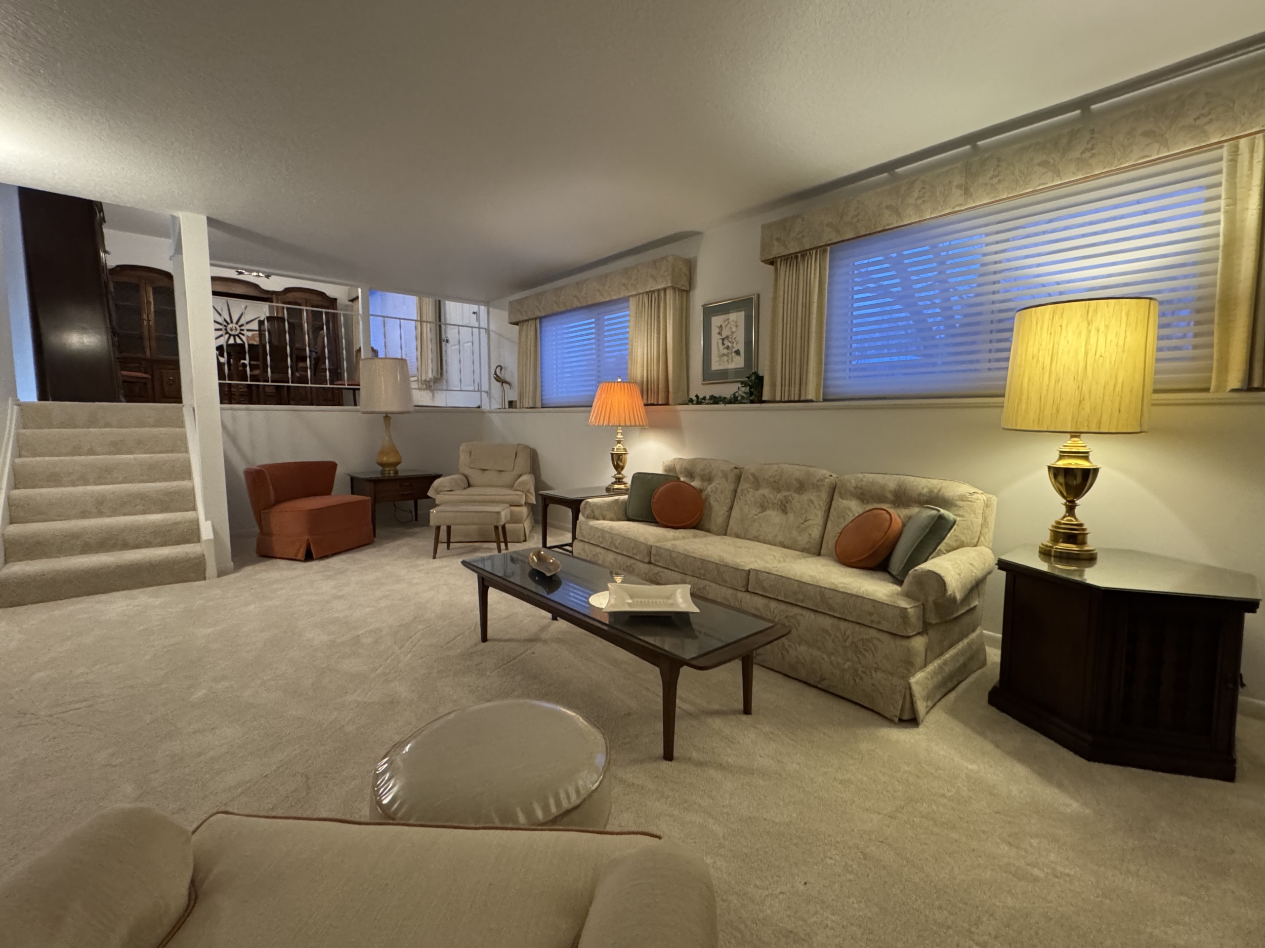 Evening living to stairs